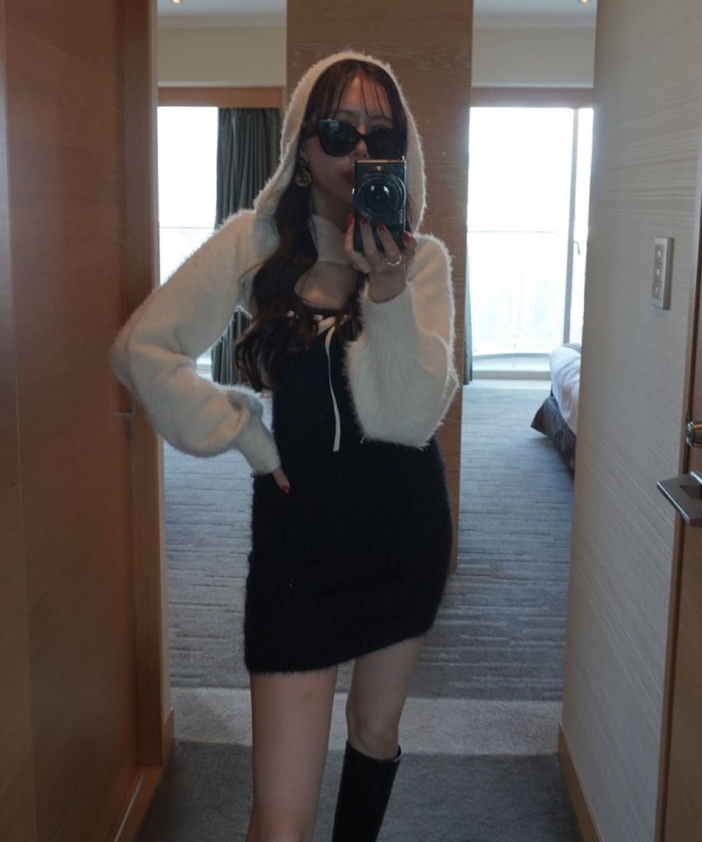 amerge アメルジュ feather foodie tops×ribbon onepiece ワンピース