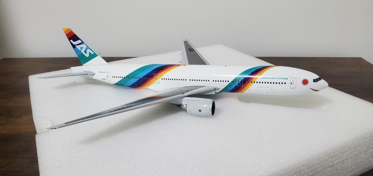jcwings 1/200 JAS 日本エアシステム 777-200 レインボーセブン｜Yahoo