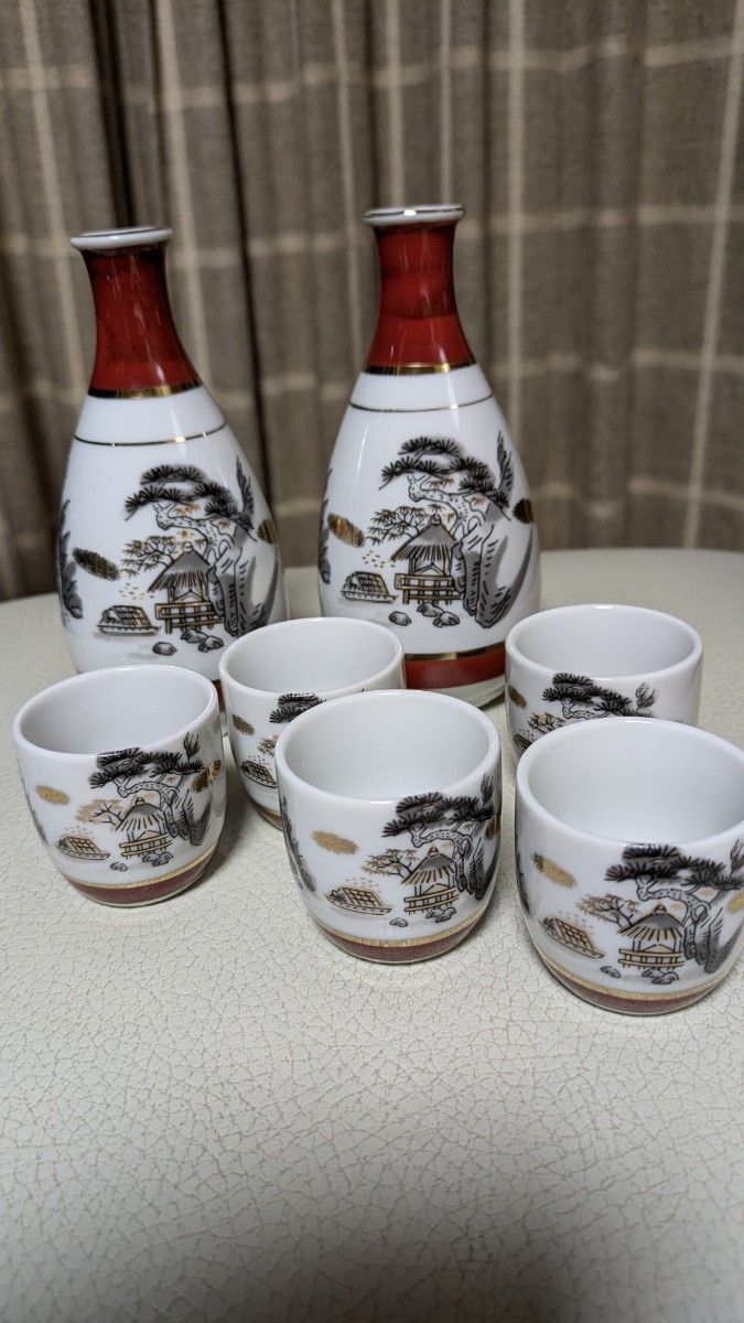 九谷焼 酒器 お猪口 徳利 ぐい呑み 昭和レトロ 酒器揃 酒器セット