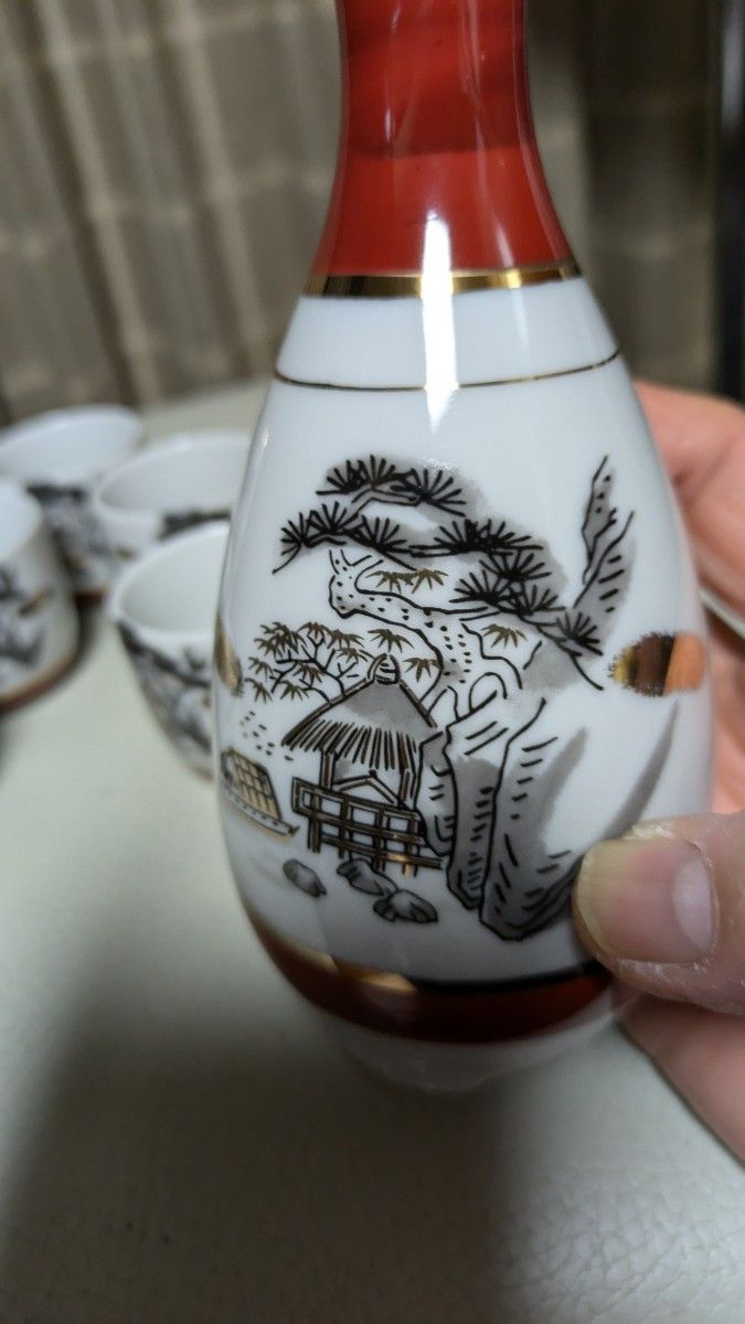九谷焼 酒器 お猪口 徳利 ぐい呑み 昭和レトロ 酒器揃 酒器セット