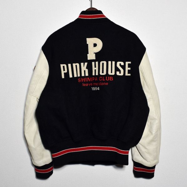 ピンクハウスPINK HOUSE 袖革スタジャン 90sビンテージ｜Yahoo!フリマ