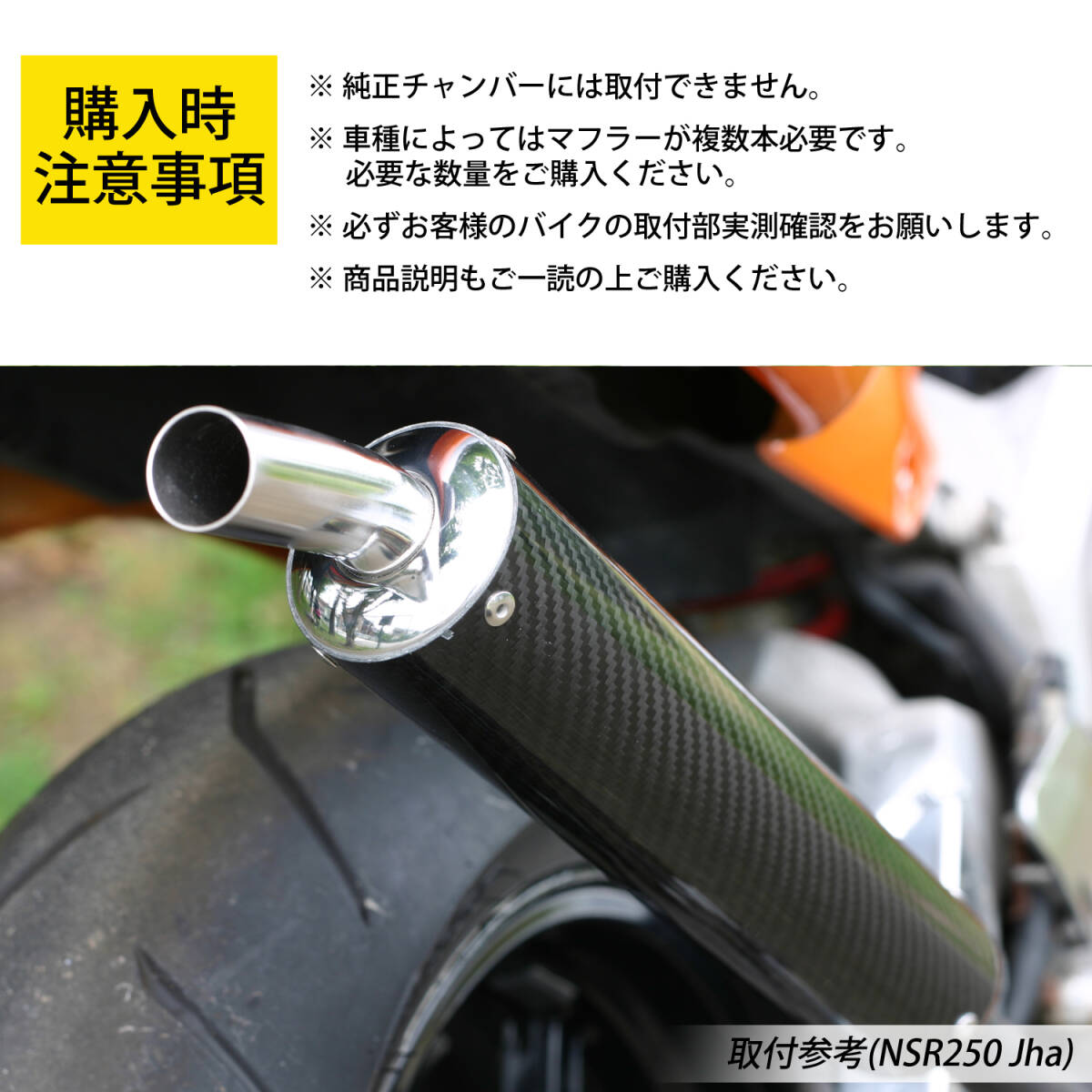 SC12 カーボンサイレンサー2本 取付形状 社外2ストチャンバー用 TZR250