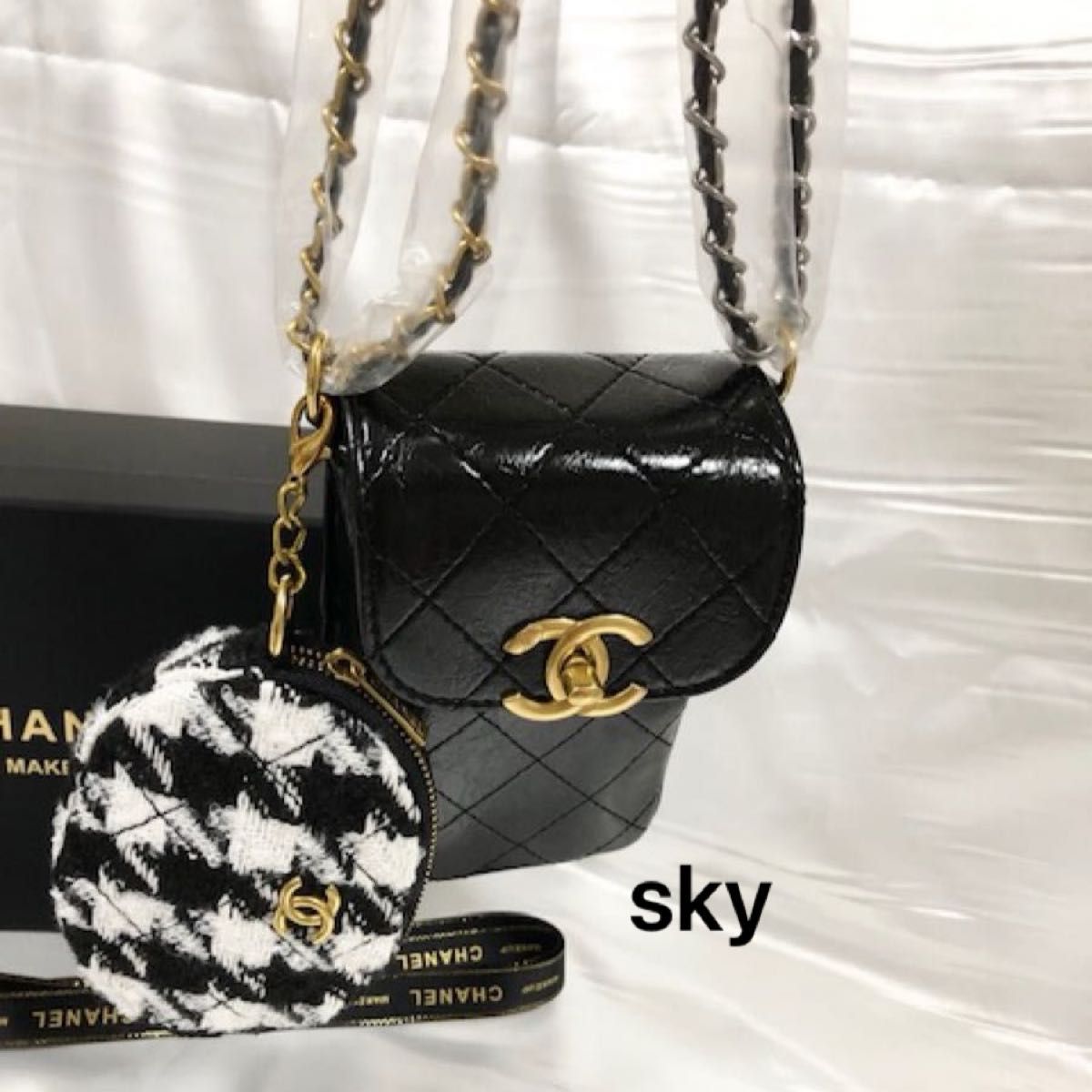 新品 シャネル ノベルティ ショルダーバッグ スマホポーチ ミニバッグ