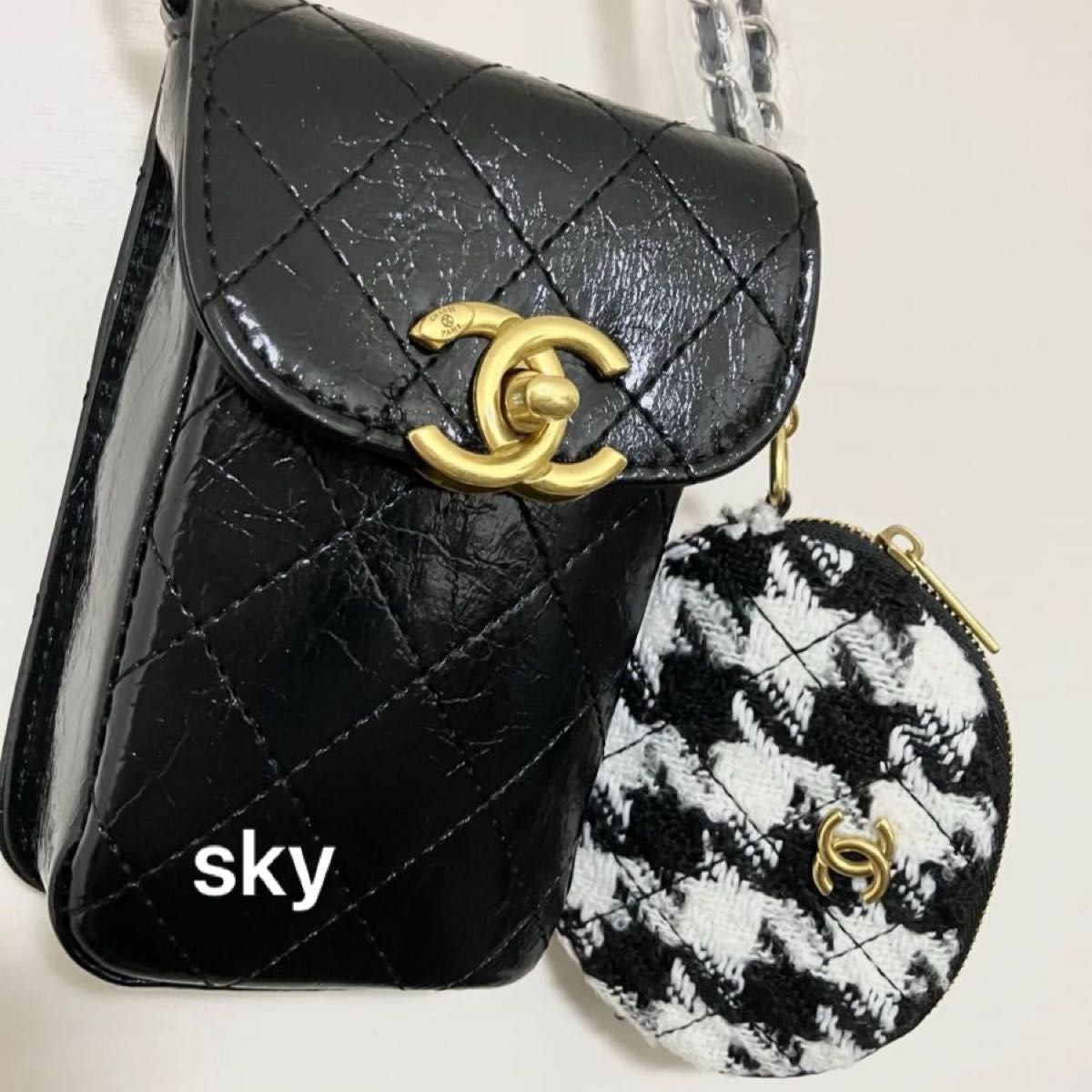 新品 シャネル ノベルティ ショルダーバッグ スマホポーチ ミニバッグ