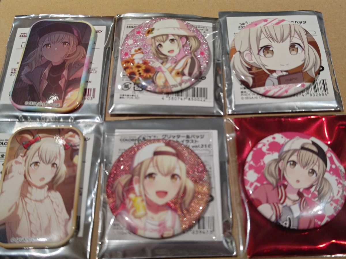 プロセカ 小豆沢こはね グリッター缶バッジ スクエア缶バッジ