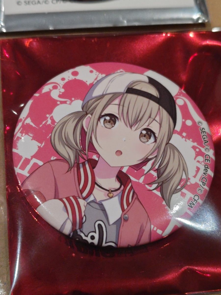 プロセカ 小豆沢こはね グリッター缶バッジ スクエア缶バッジ