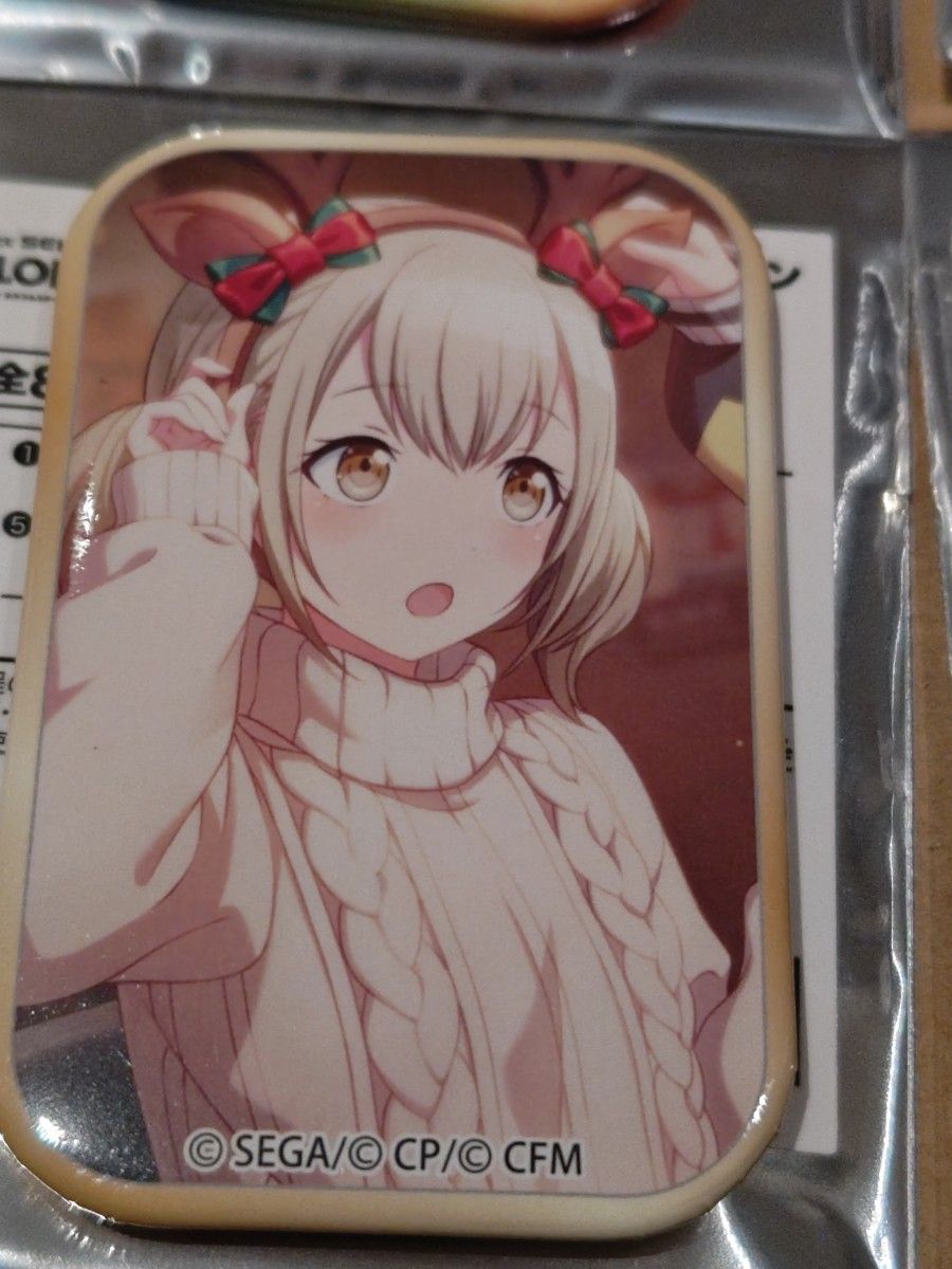 プロセカ 小豆沢こはね グリッター缶バッジ スクエア缶バッジ