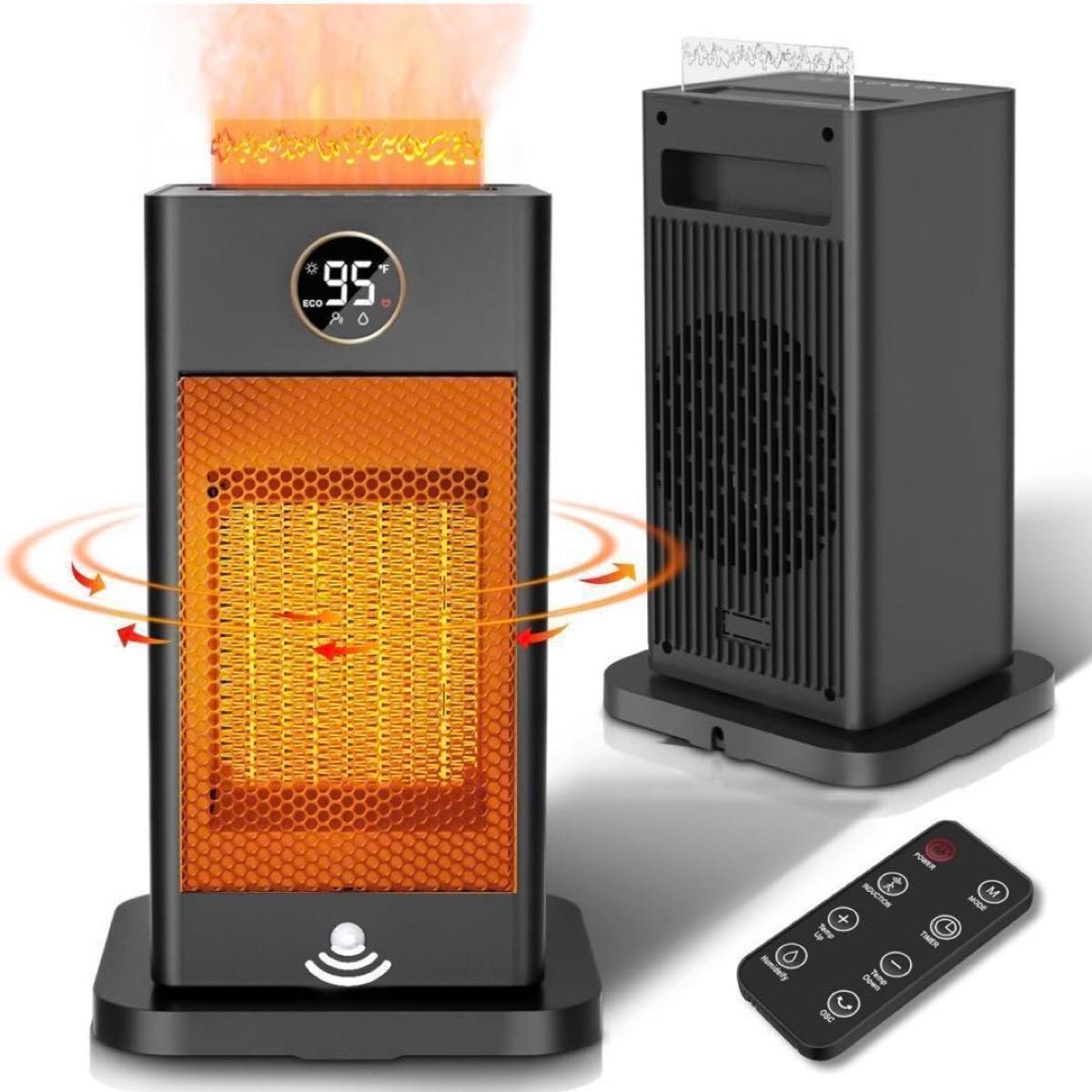 超音波加湿器機能 セラミックヒーター PTC-1500MR タイマー機能 人感