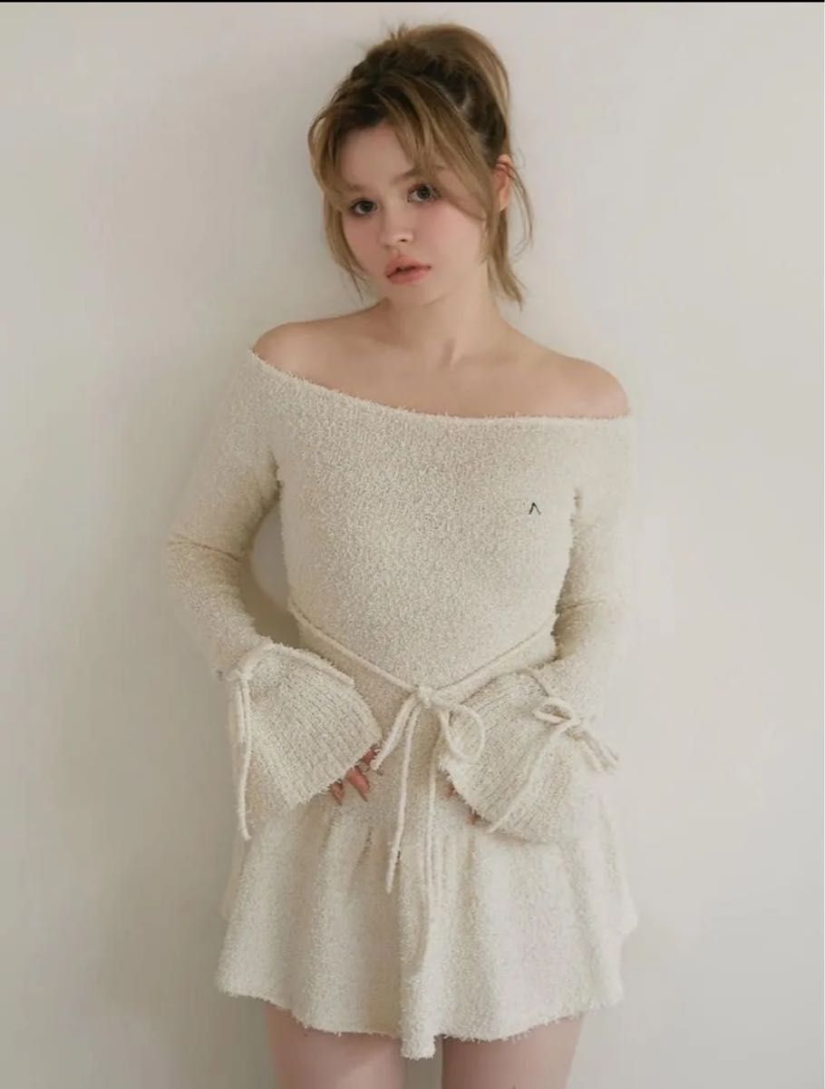 ANDMARY Sailor knit mini dress ivory アンドマリー｜Yahoo!フリマ