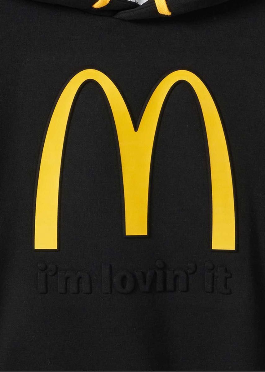 L グラニフ マクドナルド マック ビッグシルエットポンチパーカー 黒