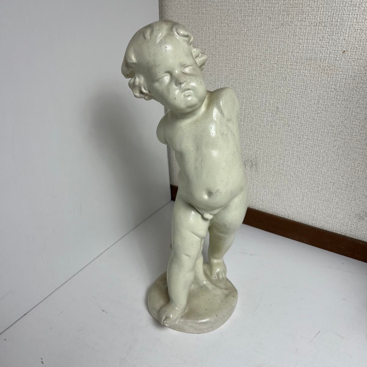 石膏像 小児立像 キューピット 美術 小僧 重さ2 3キロ X905｜Yahoo