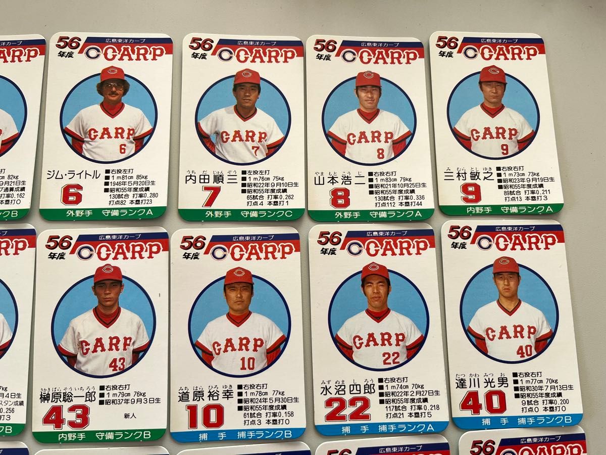 タカラ プロ野球カードゲーム 昭和56年度 広島東洋カープ 30枚セット