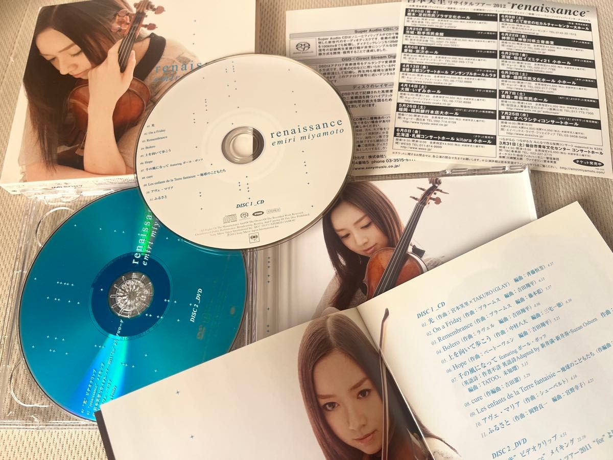 美品 直筆サイン入り 宮本笑里 renaissance 初回限定CD/DVD2枚組