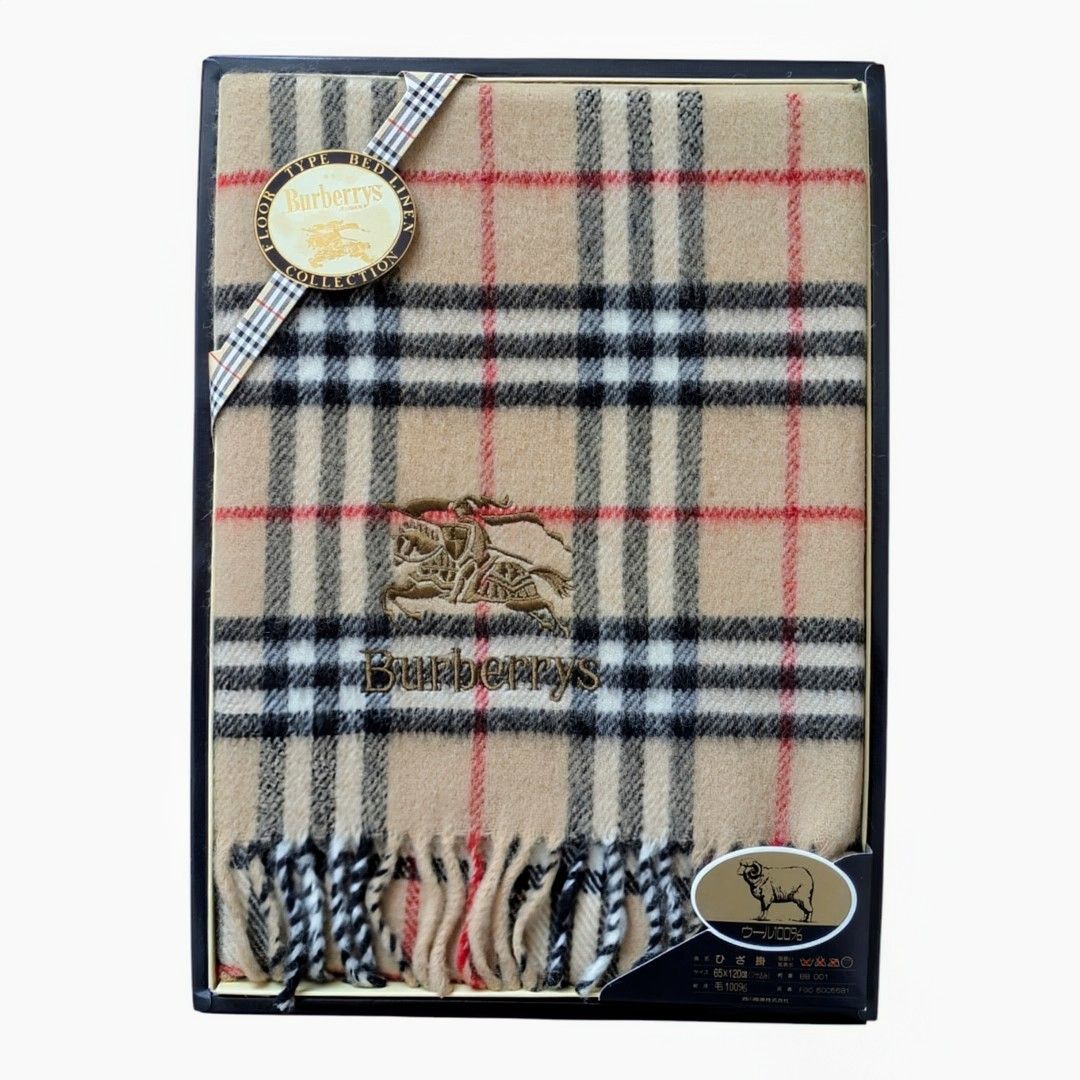 バーバリー ひざ掛け ブランケット ウール100% BURBERRY 新品未使用