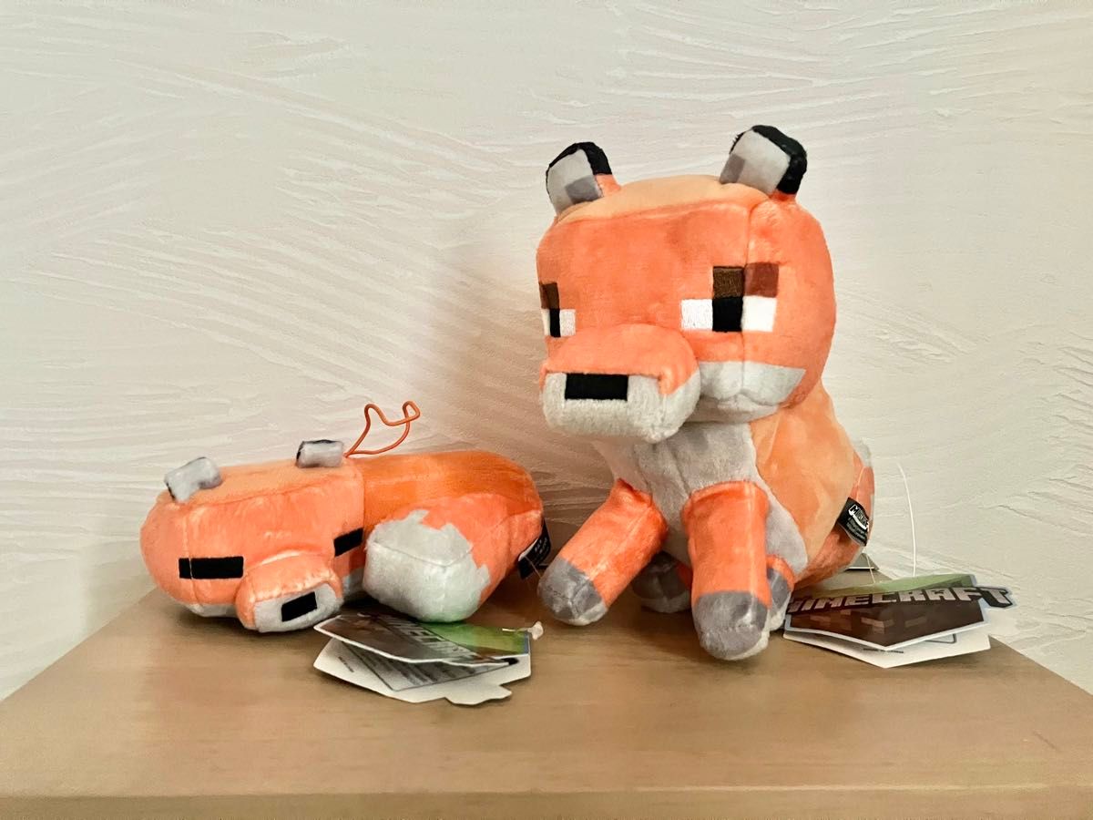 タグ付き非売品セット マインクラフト キツネ ぬいぐるみ マスコット