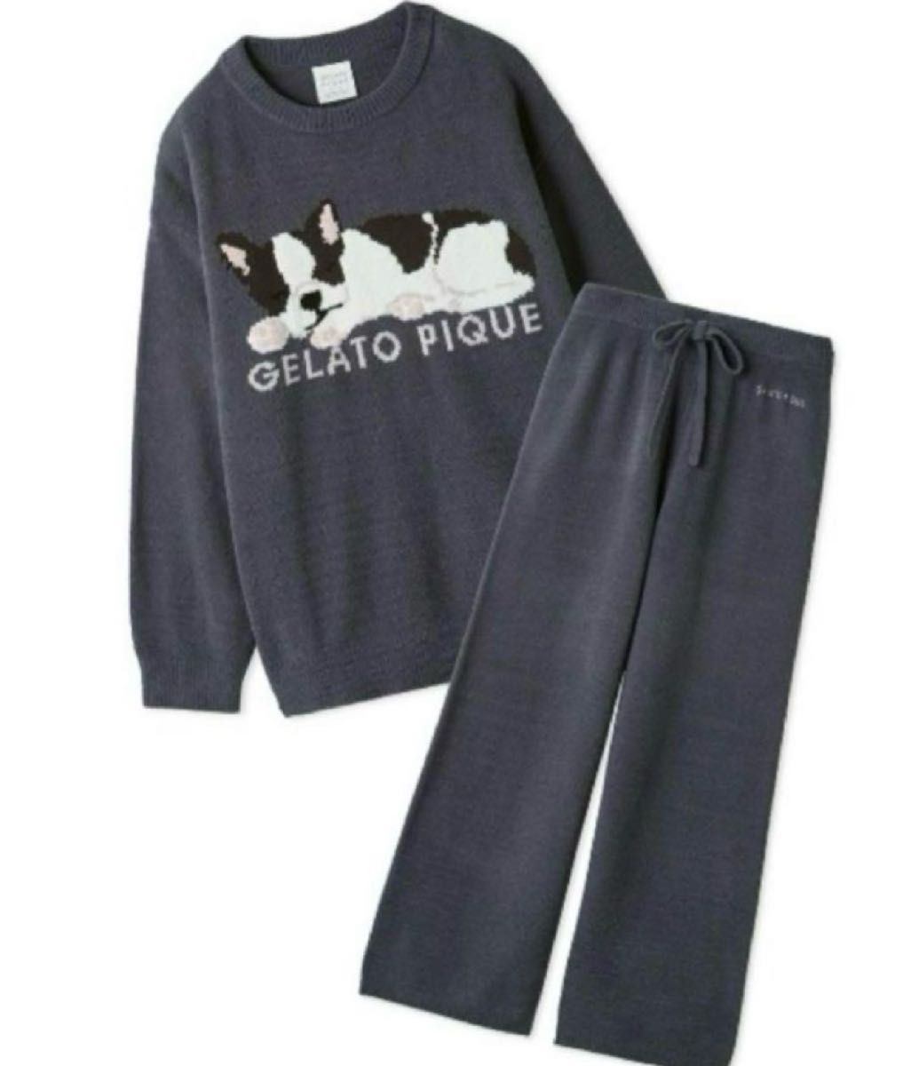 ジェラートピケ フレンチブルドッグ 上下セット ジャガード｜Yahoo