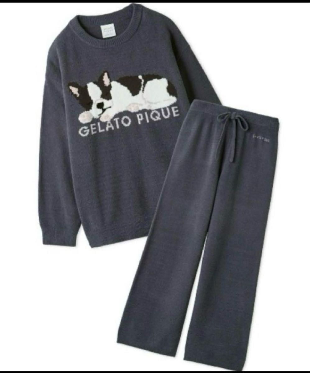 ジェラートピケ フレンチブルドッグ 上下セット ジャガード｜Yahoo