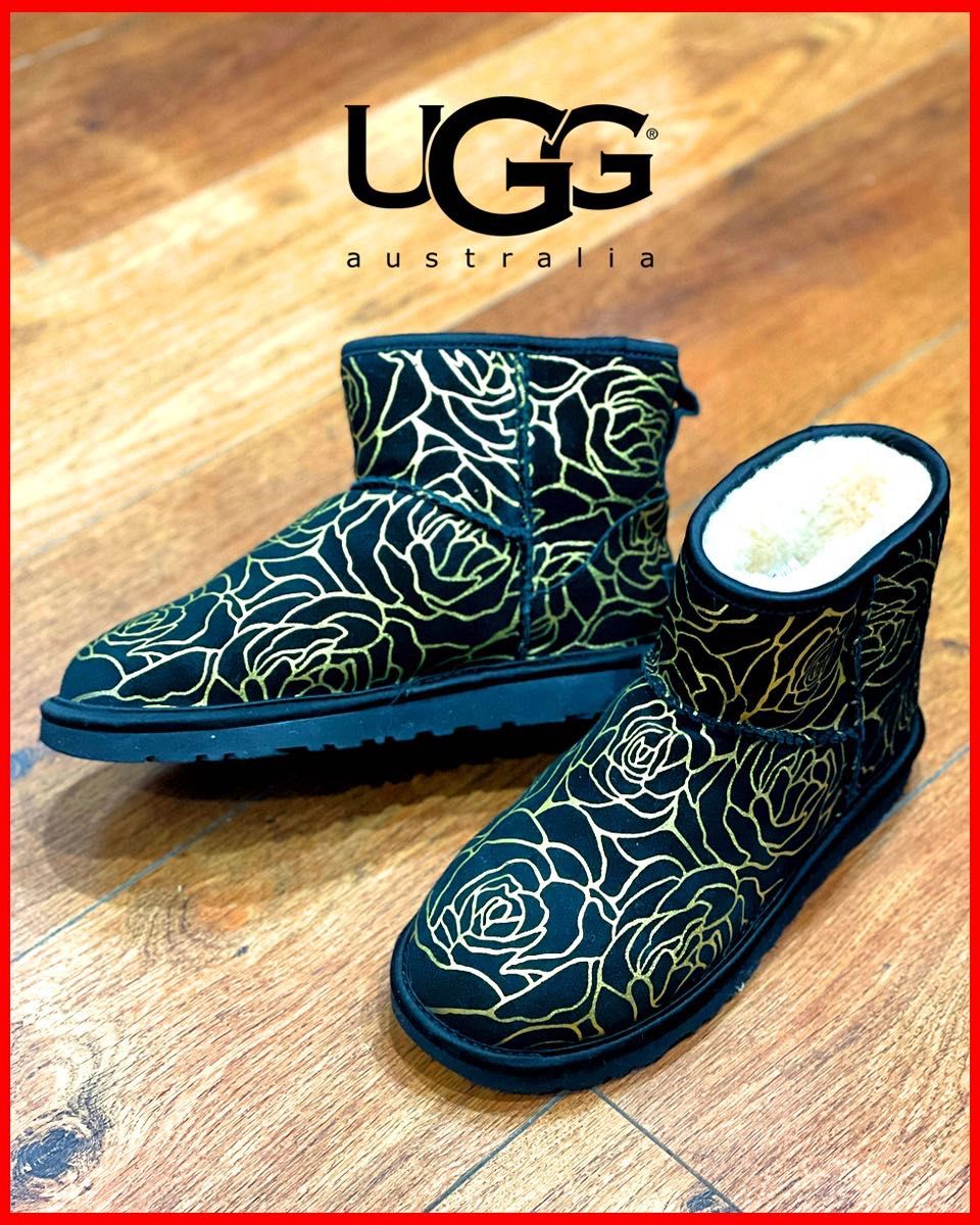 激ﾁｬｰﾐﾝｸﾞ 金花柄ﾑｰﾄﾝ・ｱﾝｸﾙ丈ﾌﾞｰﾂ【UGG】23 0 送料込｜Yahoo!フリマ