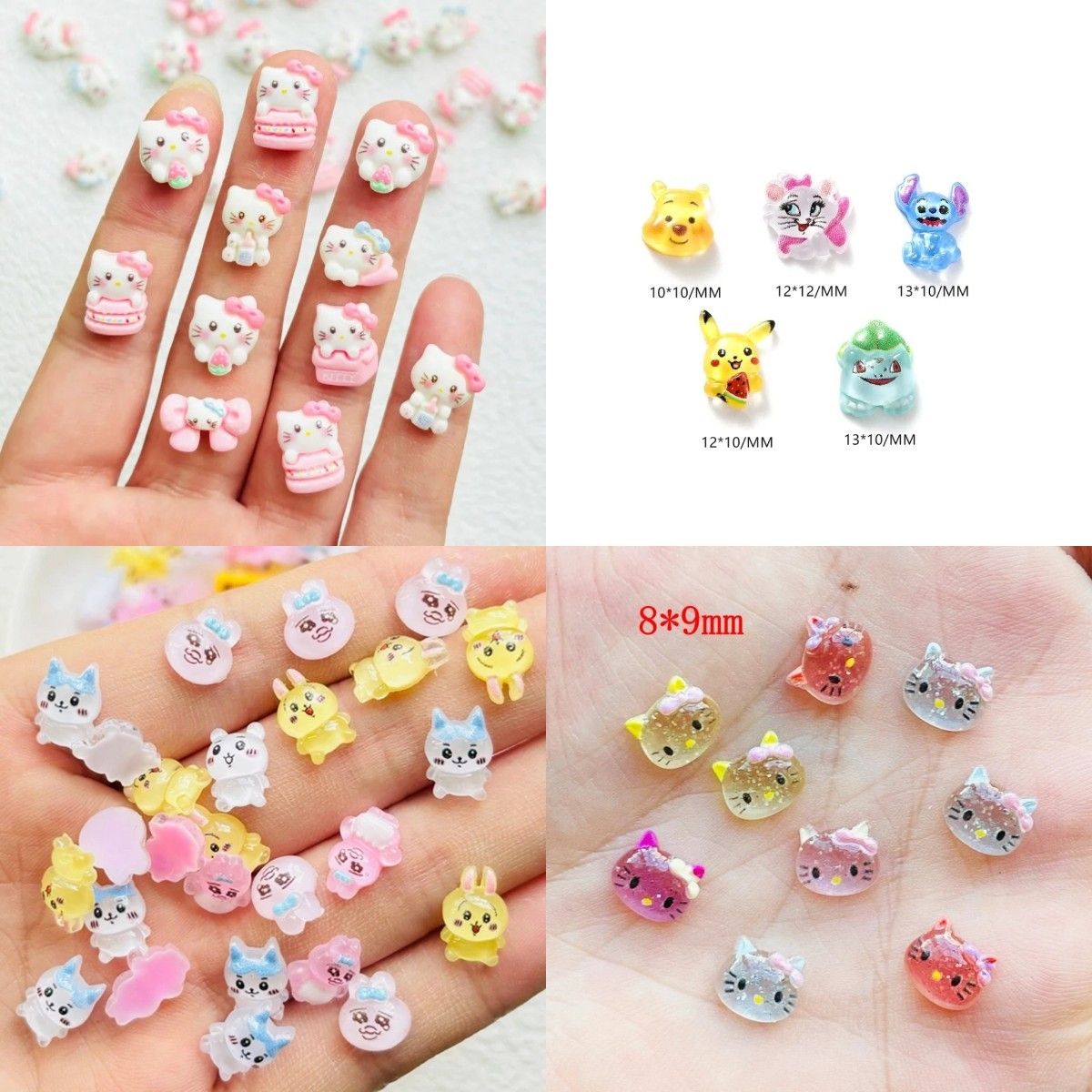 ネイルパーツ プラパーツ キャラクター デコパーツ ハンドメイド y2k