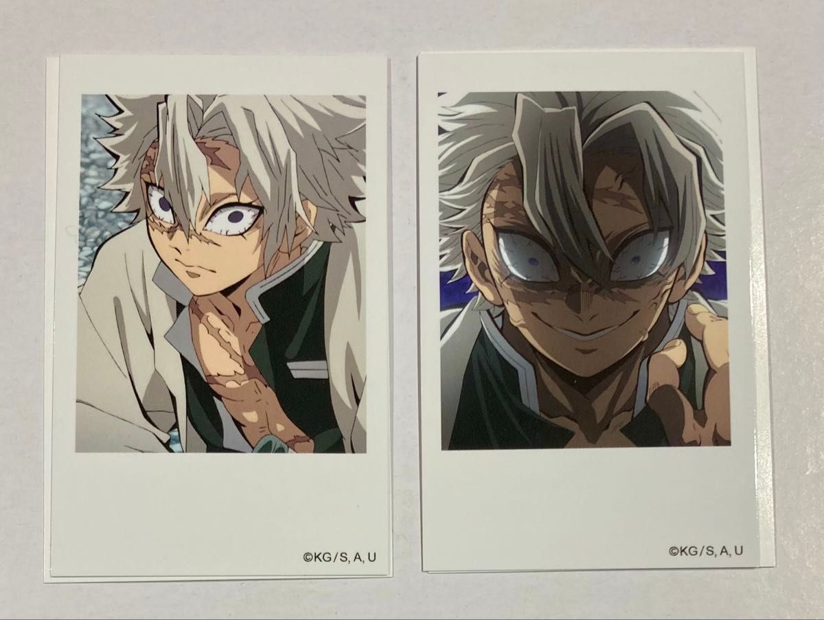 鬼滅の刃 不死川実弥 ランダム チェキ風ブロマイド 柱カフェ 2枚