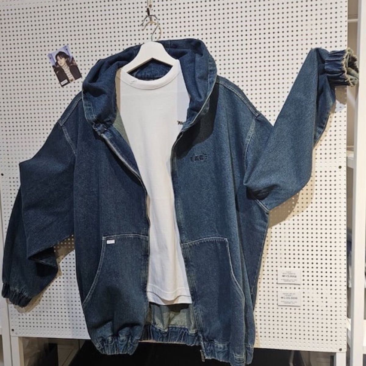 BTS JIMIN ジミン 韓国 ソウル 展示会 デニム ジップアップ フーディー