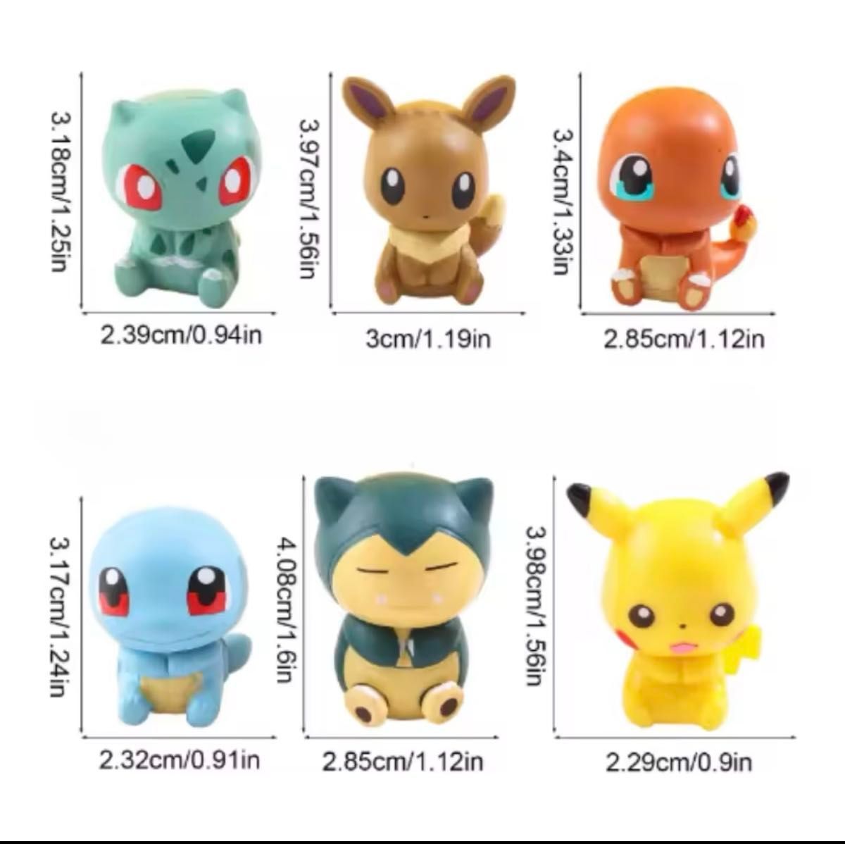 ポケモン ミニフィギュア 6種セット 匿名配送 海外製品です