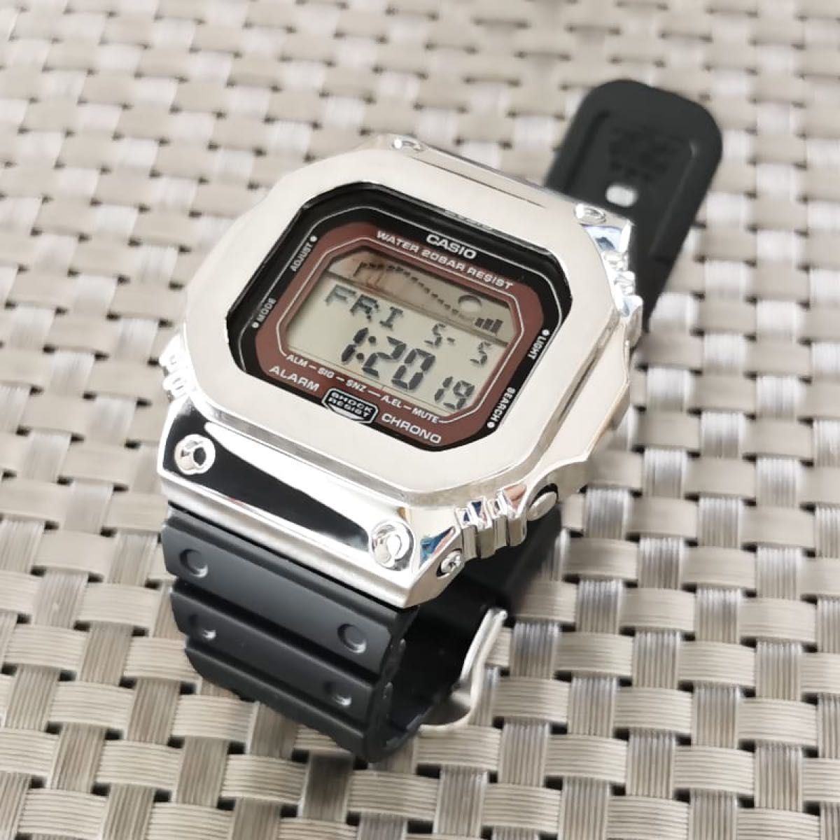 G-SHOCK 5610系 シルバー メタルベゼル ステンレススチール製 カスタム