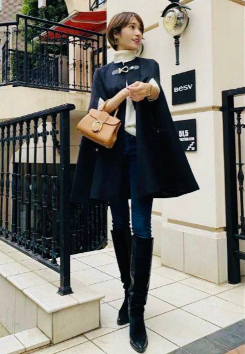 ZARA ケープコート ケープ MANTECO ポンチョ バックル付ケープ 完売品