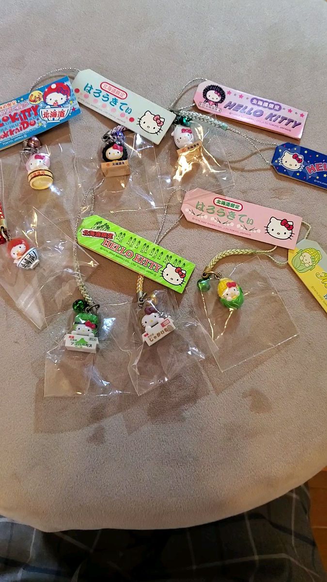used☆サンリオ ハローキティ ご当地 根付け ストラップ まとめ レア