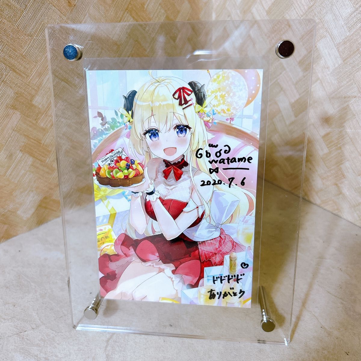 ホロライブ 角巻わため 誕生日記念2020 直筆サイン入りポストカード