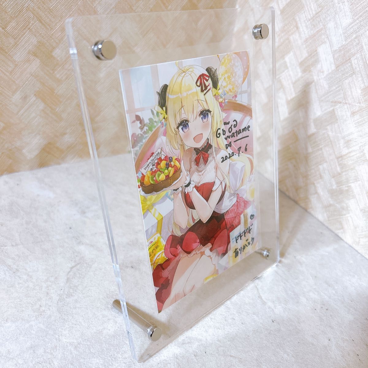 ホロライブ 角巻わため 誕生日記念2020 直筆サイン入りポストカード