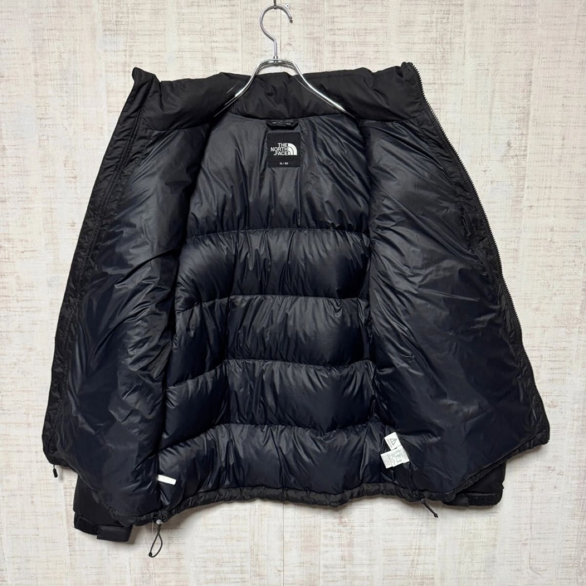 ノースフェイス スクエアロゴ ダウンジャケット メンズXL ブラック