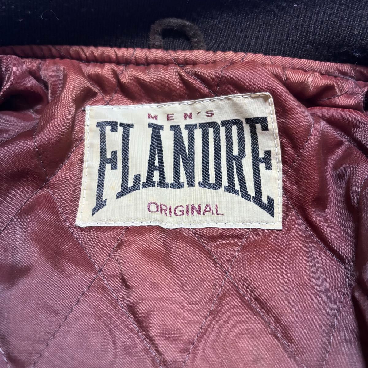 希少】FLANDRE コンビレザースタジャン 80s 90s 本革 短丈 L ブルゾン