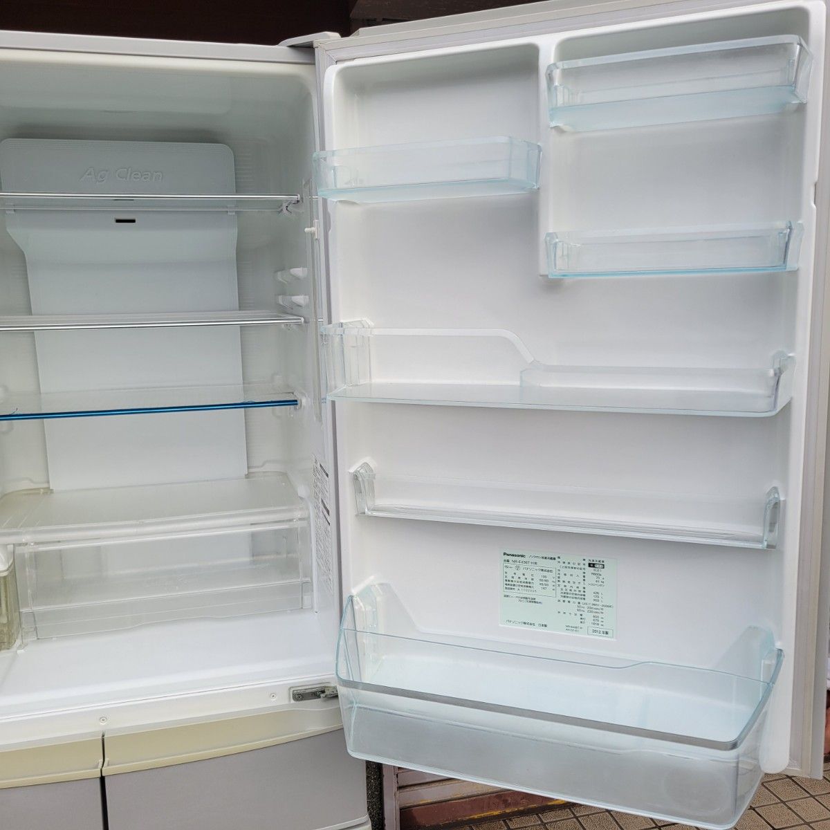 Panasonic426L パナソニック5ドア 年式2012冷凍冷蔵庫 NR-E436T-H型