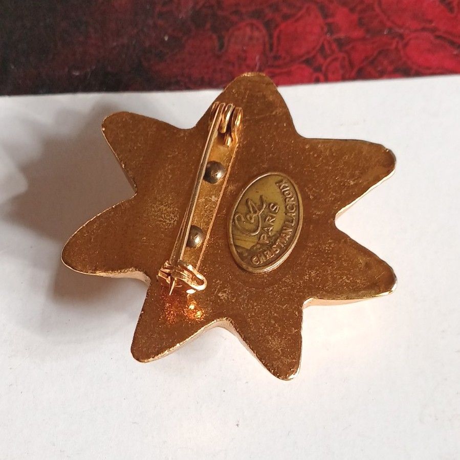 Christian Lacroix クリスチャンラクロワ 太陽 ブローチ サン 刻印