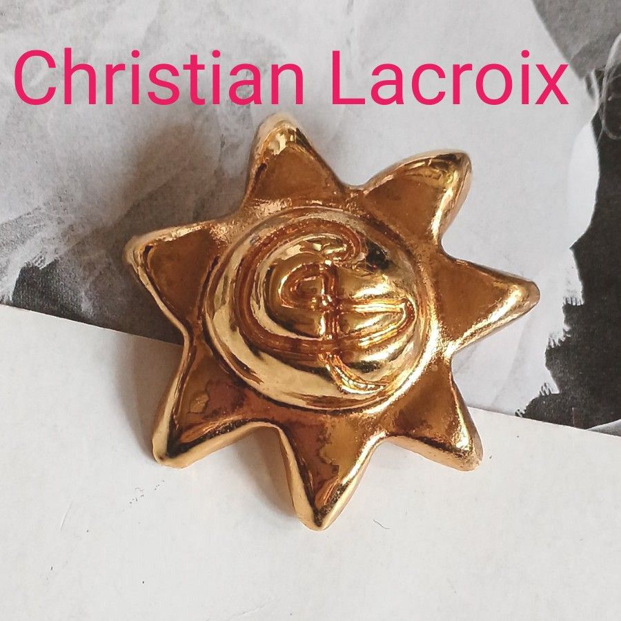 Christian Lacroix クリスチャンラクロワ 太陽 ブローチ サン 刻印