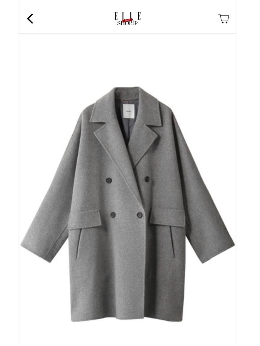 エブール ebure スーパー120'sダブルビーバーショートコート 【ELLE