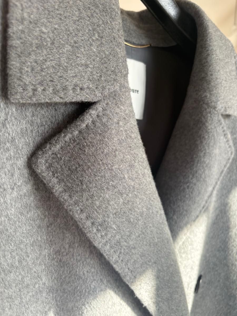 エブール ebure スーパー120'sダブルビーバーショートコート 【ELLE