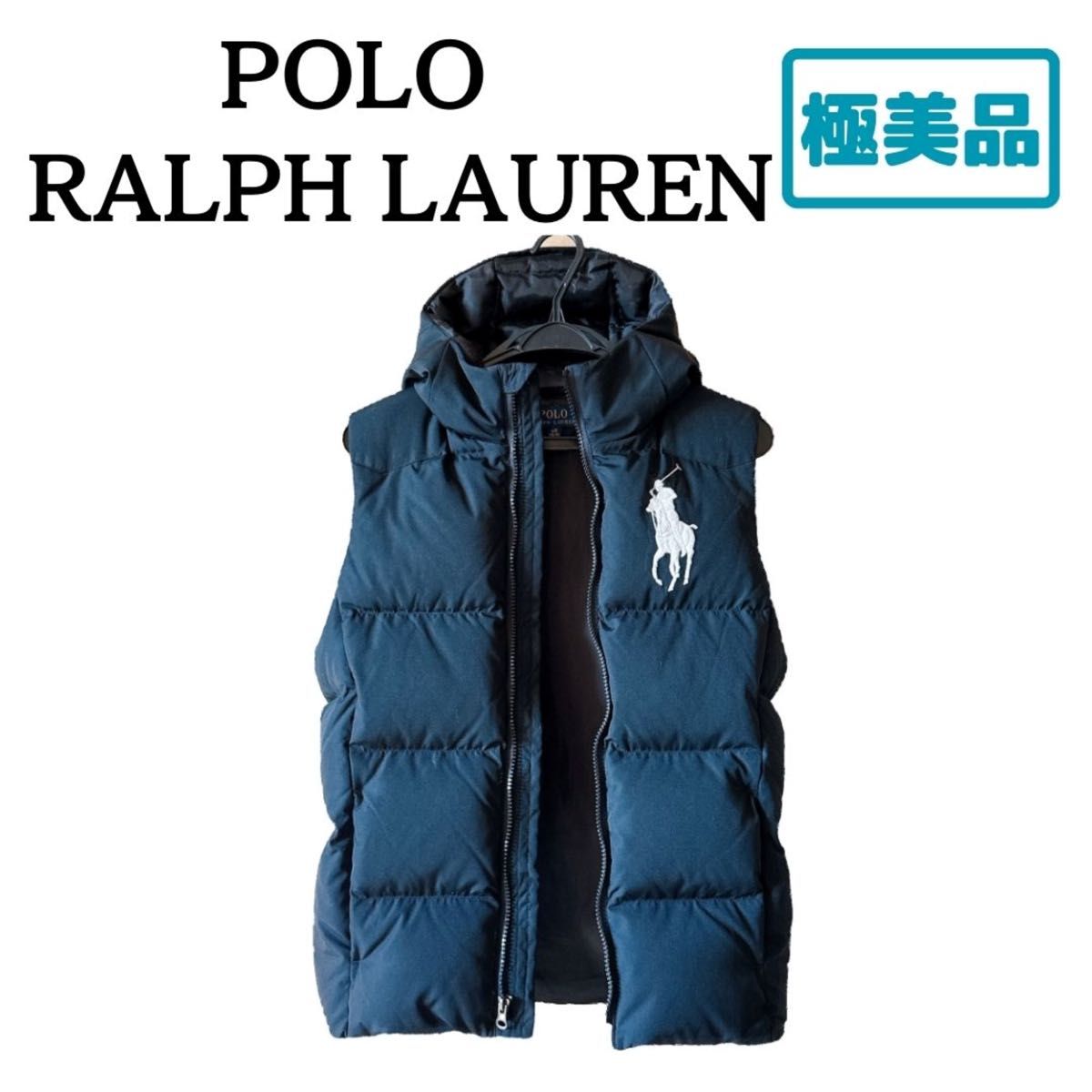 極美品 ポロラルフローレン 女性用 ダウンベスト 黒 Lサイズ ビッグ
