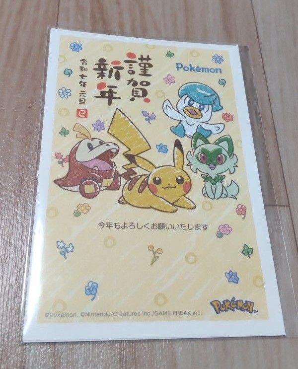 新品 3枚セット ポケモン 2025年 年賀はがき ポストカード ハガキ