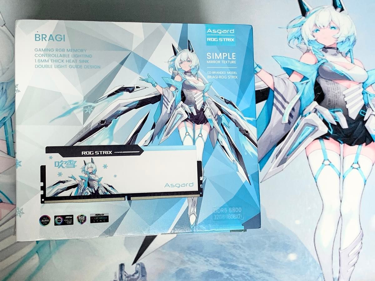 Asgard x ROG STRIX 吹雪 DDR5 6800 16GBx2枚 32GB CL34｜Yahoo!フリマ