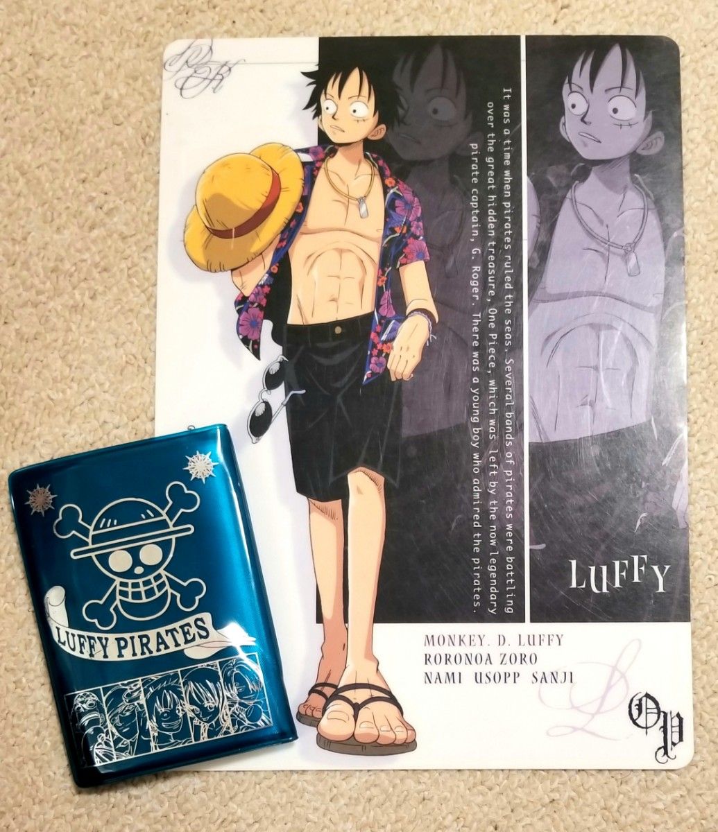 ワンピース 下敷きセット レトロ 2点 ゾロ ルフィ ワンピース 下敷き