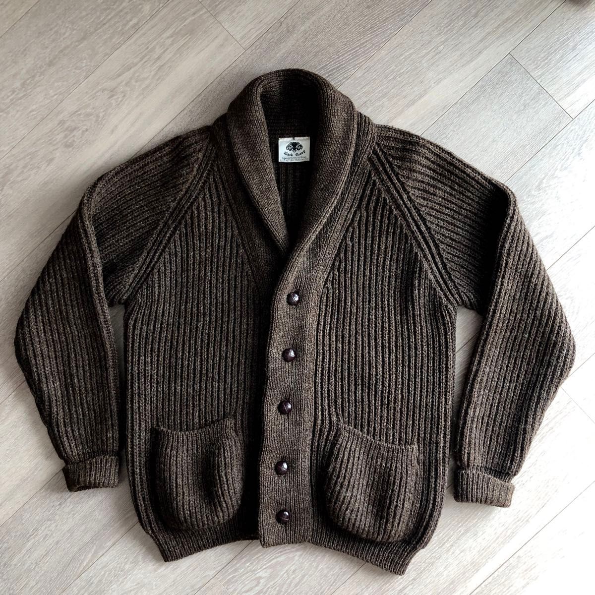 ブラックシープ BLACK SHEEP ショールカラーカーディガン ニット S