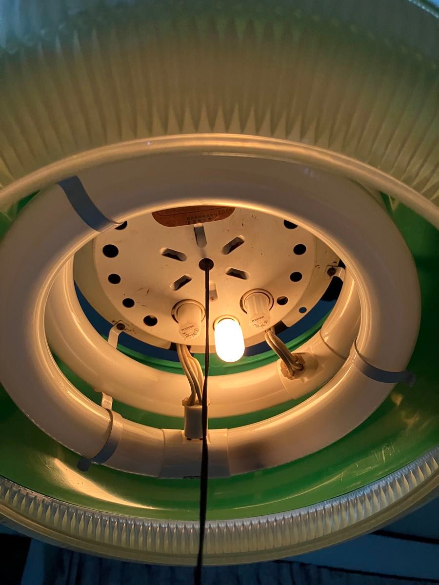 昭和レトロ 吊り下げ 電灯 照明 ペンダントライト 蛍光灯 日立製作所