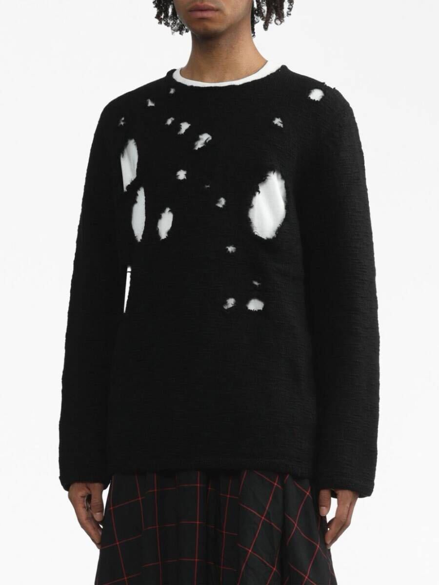 新品 BLACK COMME des GARCONS ブラックコムデギャルソン ダメージ