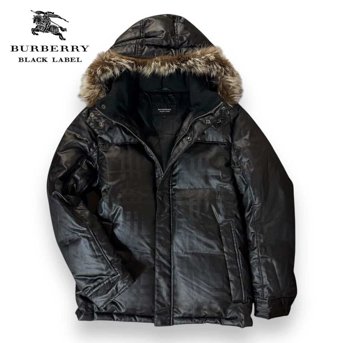 美品】BURBERRY BLACK LABEL バーバリー ブラックレーベル ダウン