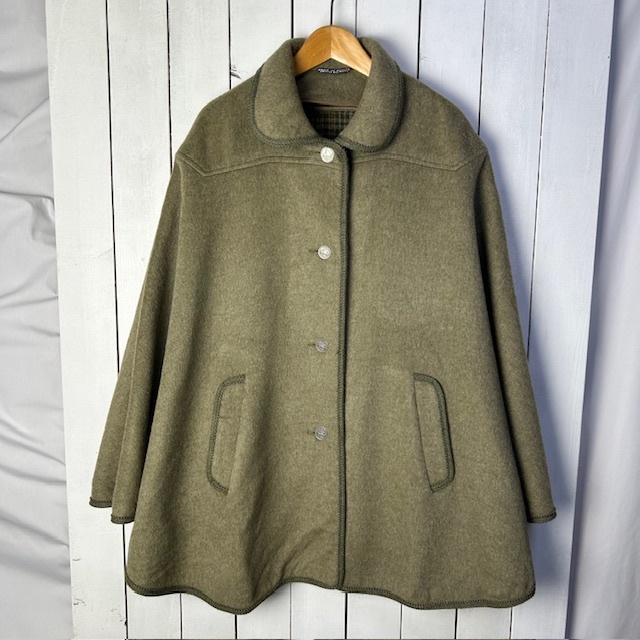 90s～ オーストリア製 steinbock ウールチロルポンチョコート D36