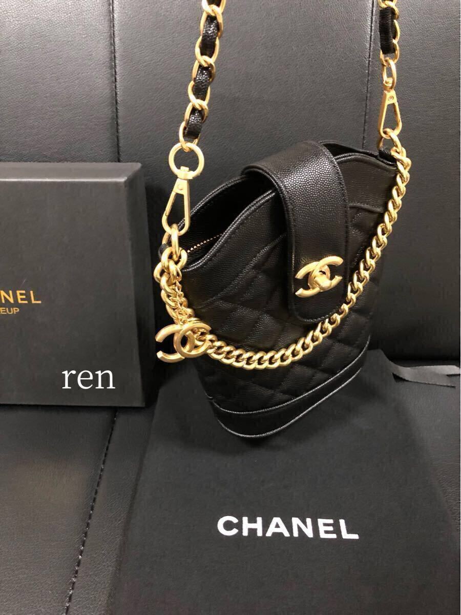 新品 CHANEL シャネル ノベルティ ショルダーバッグ ゴールドチェーン