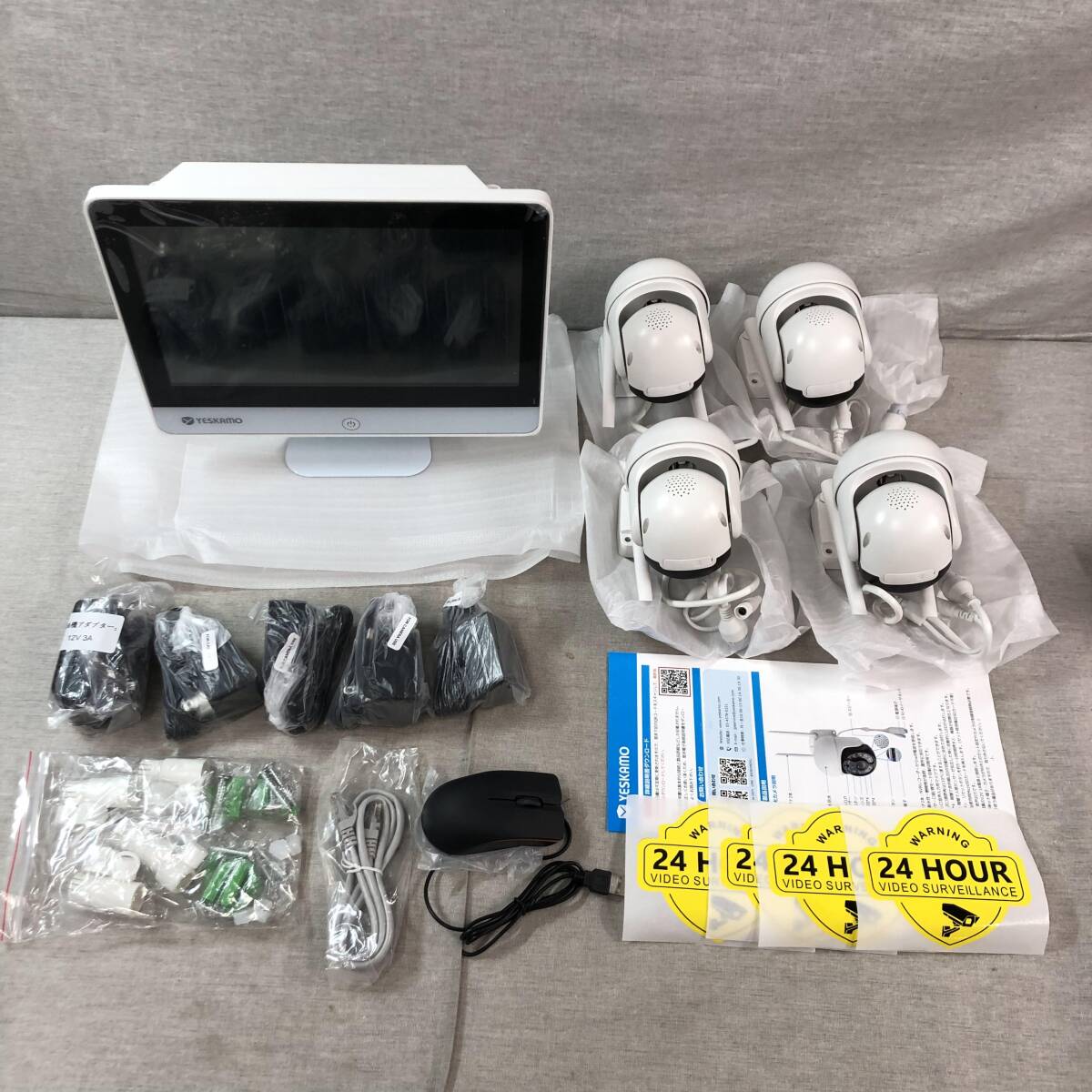 Yahoo!オークション - 未使用 YESKAMO 12inch IPS防犯モニター /4台 屋