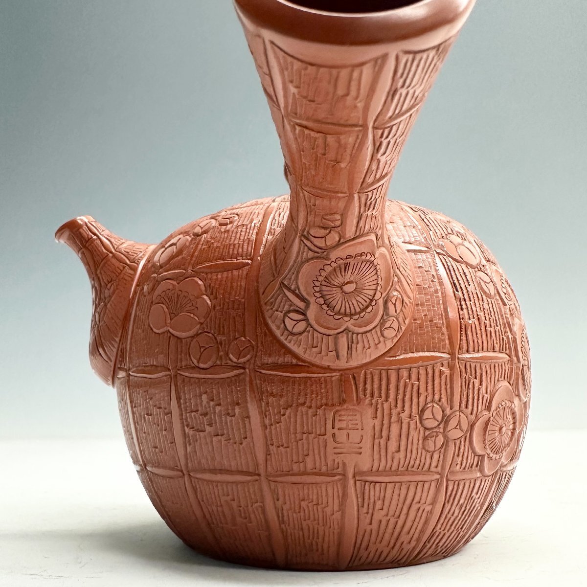 Yahoo!オークション - N 希少 山田宝生 常滑焼 朱泥とぎだし点刻 梅花